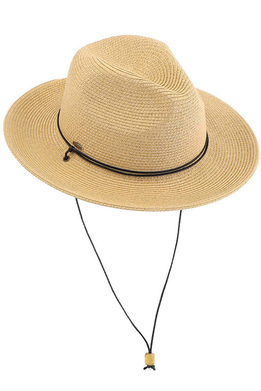 C.C Chin Strap Straw Panama Hat from Madeline Love