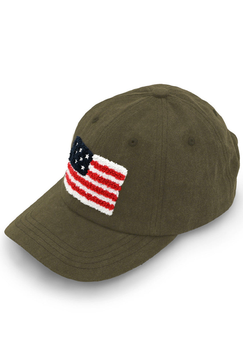 C.C American Flag Chenille Patch Baseball Cap from Madeline Love