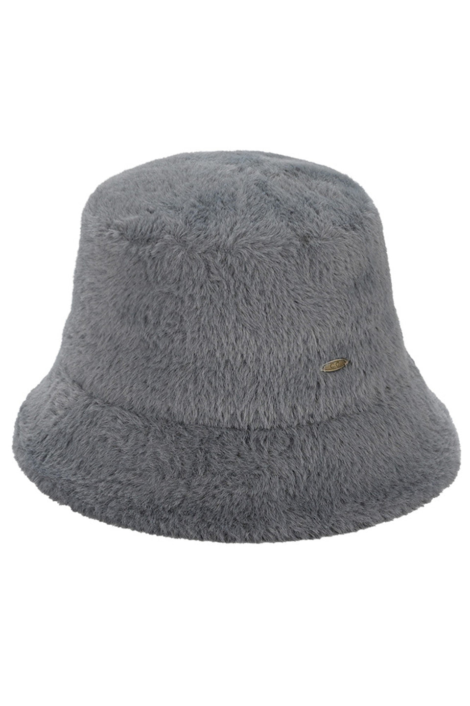 C.C Solid Short Hair Faux Fur Winter Bucket Hat from Madeline Love