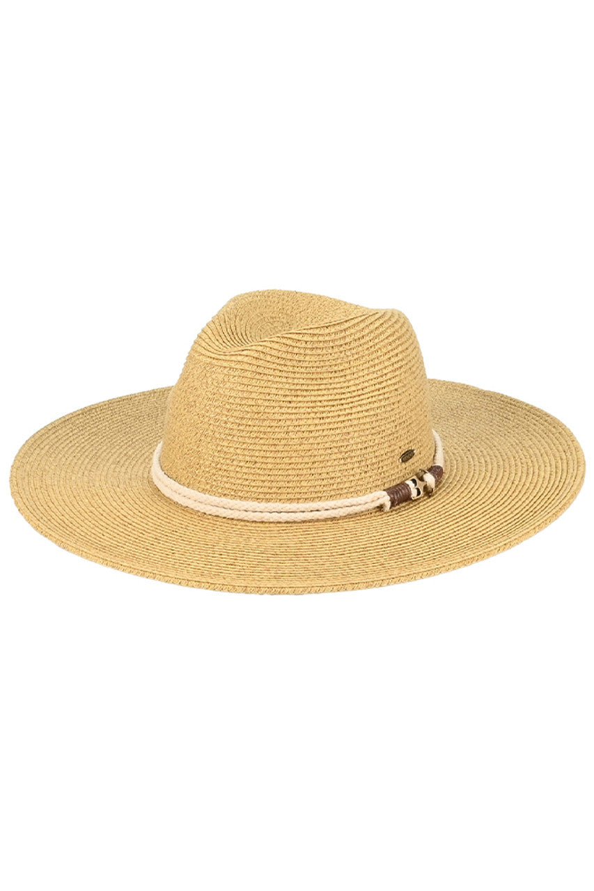 C.C Anchor Rope Trim Band Wide Brim Sun Hat from Madeline Love