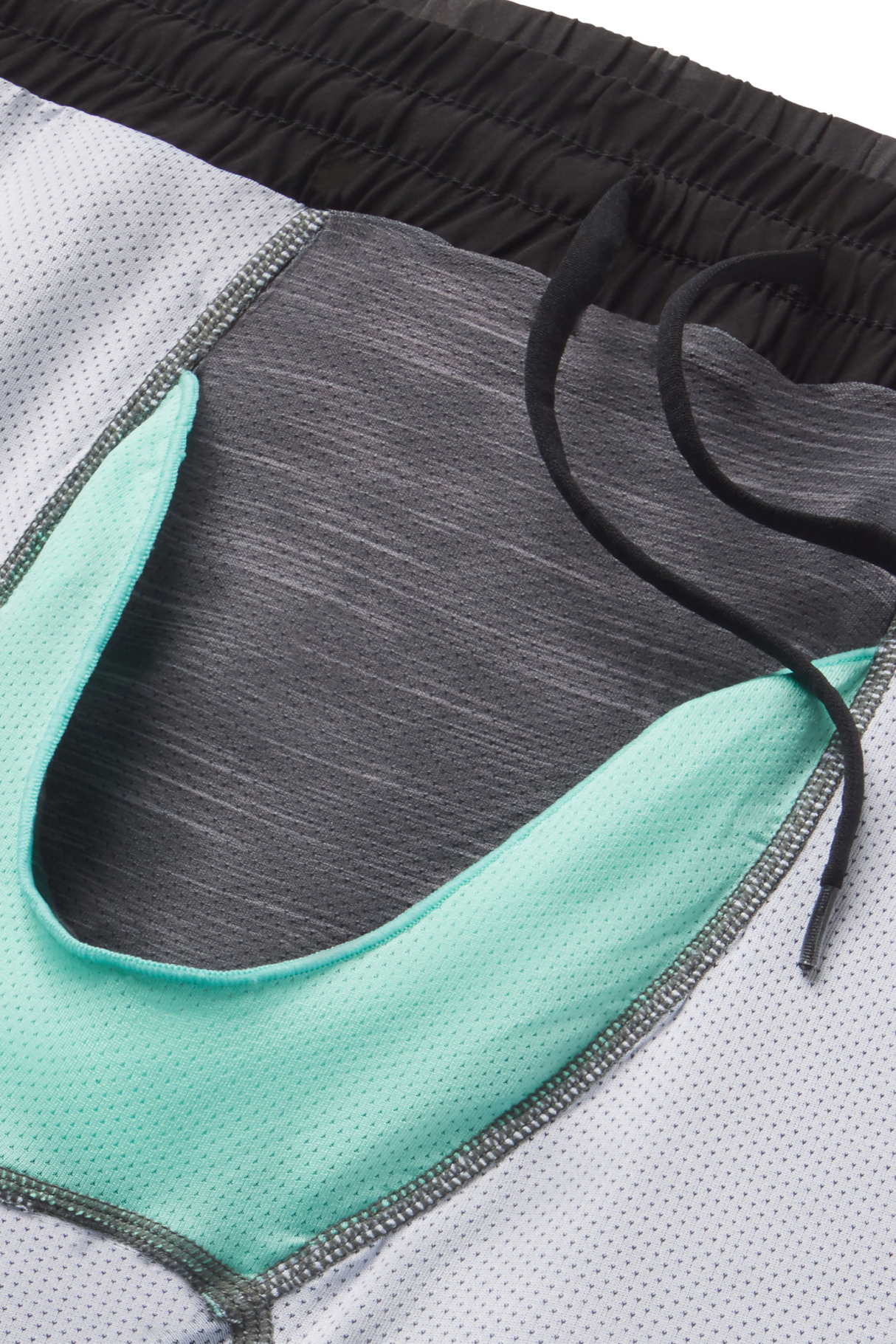 The Darkside | Black and Grey Camo Ball Hammock® 9 Inch Athletic Shorts from Shinesty