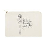 Darling, Believe in Yourself Cotton Canvas Cosmetic Bag from The Cotton & Canvas Co.
