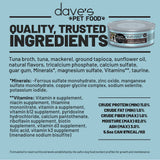 Dave's Naturally Healthy Grain Free Grilled Tuna & Mackerel Dinner In Gravy Wet Cat Food (5.5oz) from The Family Pet