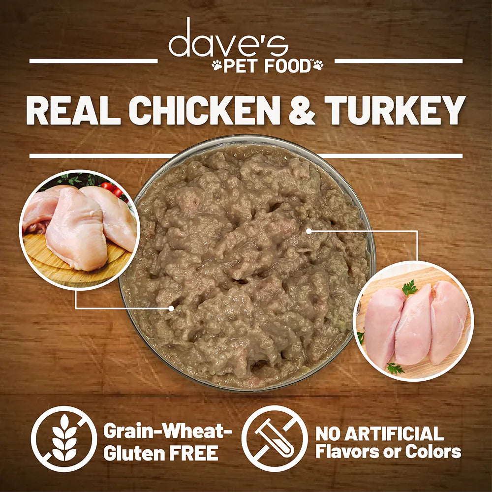 Dave's Chicken & Turkey Recipe in Saucey Paté Wet Cat Food (5.5oz) from The Family Pet