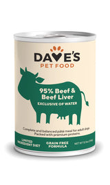 Dave's 95% Premium Meats™ Beef & Beef Liver For Dogs (12.5oz) from The Family Pet