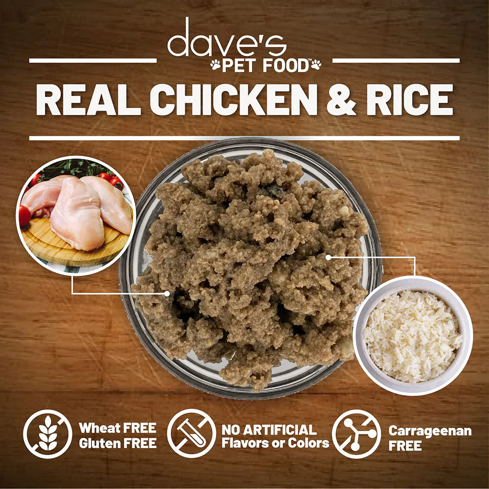 Dave's Restricted Diet Bland for Dogs – Chicken and Rice (13.2oz) from The Family Pet