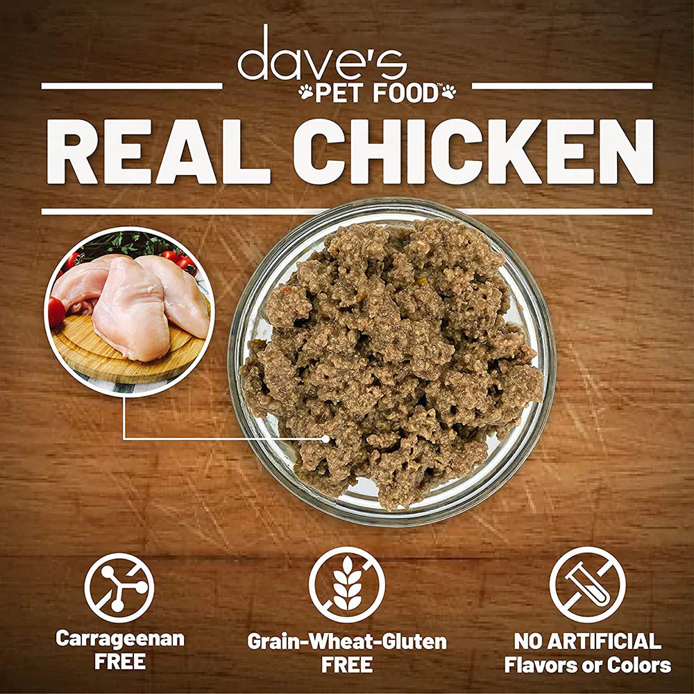 Dave's 95% Naturally Healthy Grain Free Chicken Formula Wet Cat Food (5.5oz) from The Family Pet