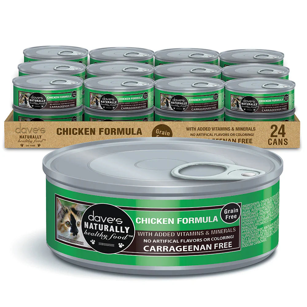 Dave's Naturally Healthy Grain Free Chicken Formula Wet Cat Food (5.5oz) from The Family Pet