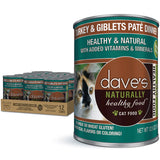 Dave's Naturally Healthy Turkey & Giblets Dinner Paté Wet Cat Food (12.5oz) from The Family Pet