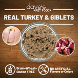 Dave's Naturally Healthy Grain Free Turkey & Giblets Dinner Wet Cat Food (5.5oz) from The Family Pet