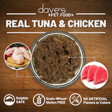 Dave's Naturally Healthy Grain Free Tuna & Chicken Dinner in Gravy Wet Cat Food (5.5oz) from The Family Pet