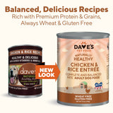 Dave’s Naturally Healthy Chicken & Rice Recipe Wet Dog Food (13.2oz) from The Family Pet