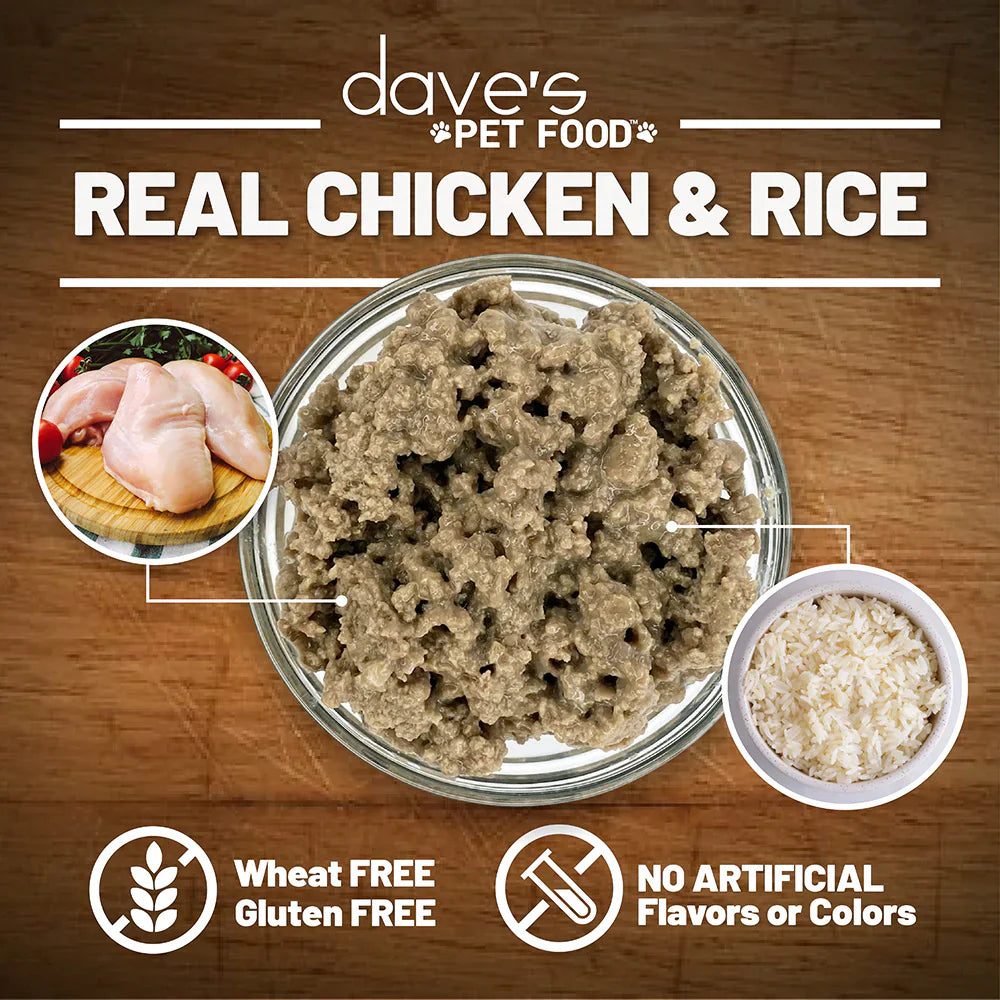 Dave’s Naturally Healthy Chicken & Rice Recipe Wet Dog Food (13.2oz) from The Family Pet