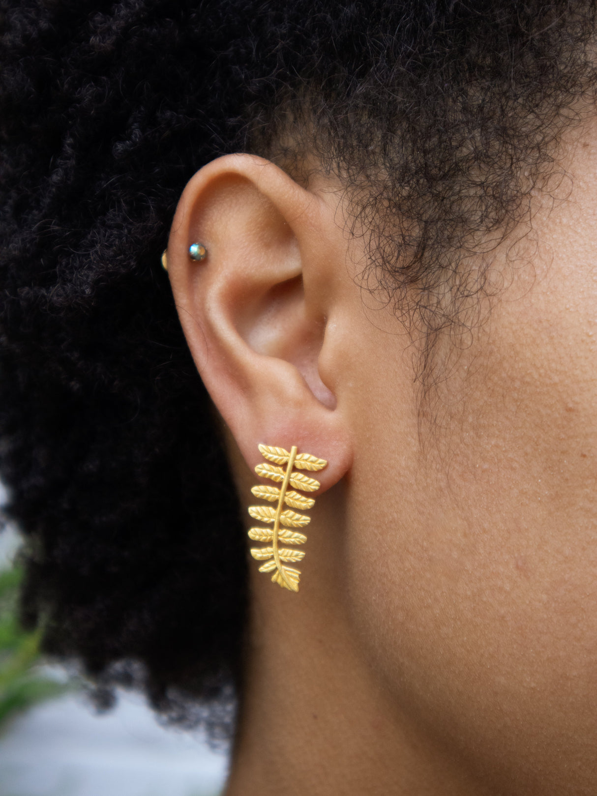 Dawnlight Fern Earrings from Ash & Rose