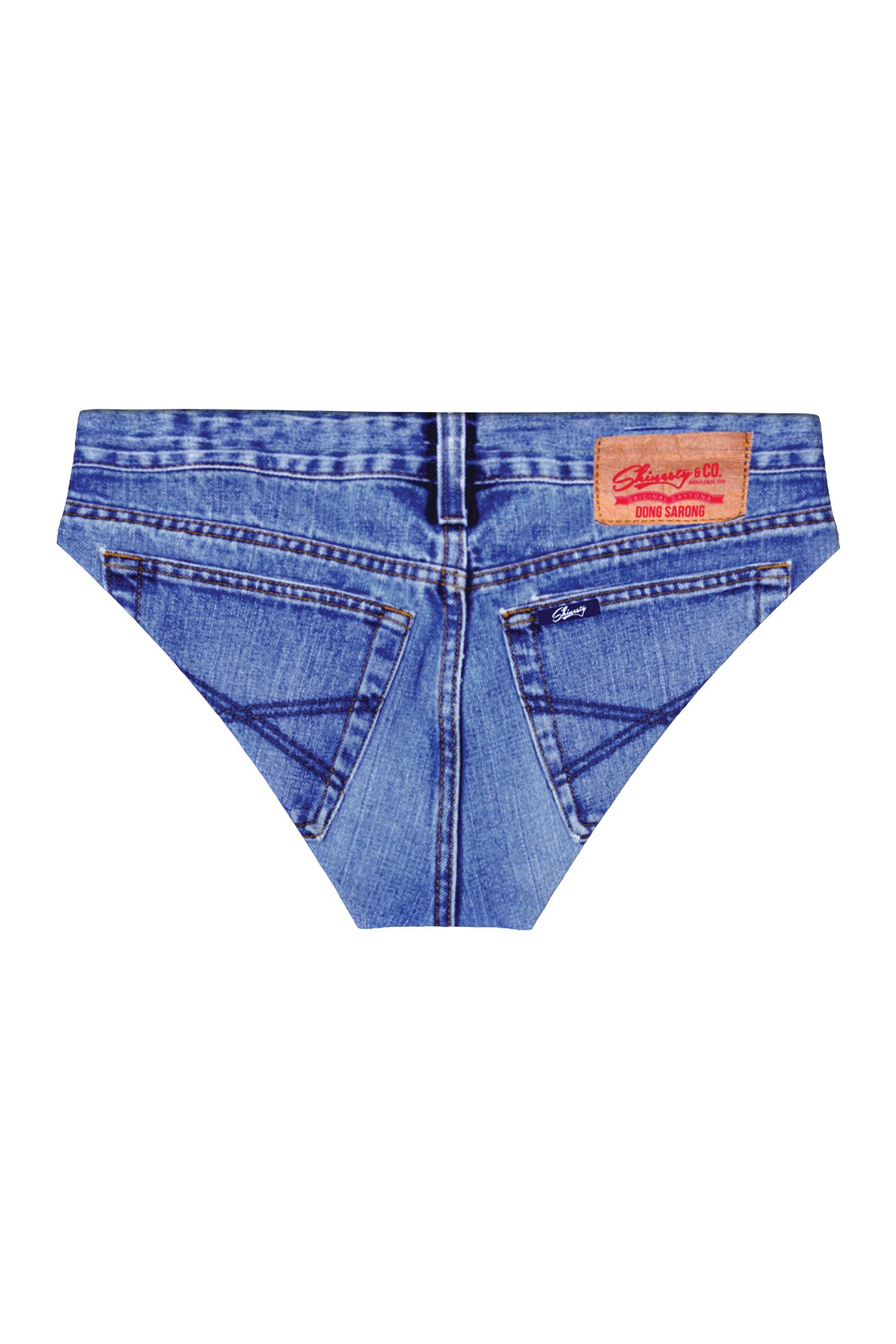 The Daytona Dong Sarong  | Denim Print Ball Hammock® Pouch Swim Briefs from Shinesty
