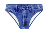The Daytona Dong Sarong | Denim Print Swim Brief from Shinesty