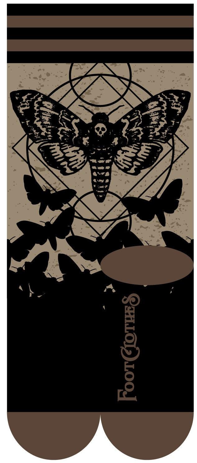 Death's Head Hawkmoth Crew Socks from FootClothes