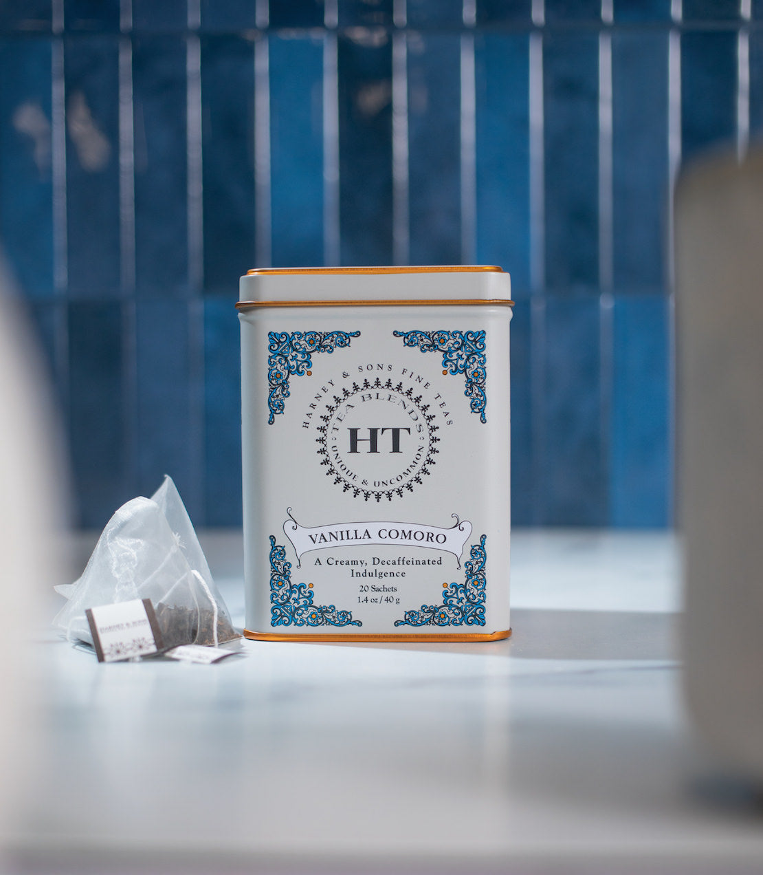 Decaf Vanilla Comoro, HT Tin of 20 Sachets from Harney & Sons Fine Teas