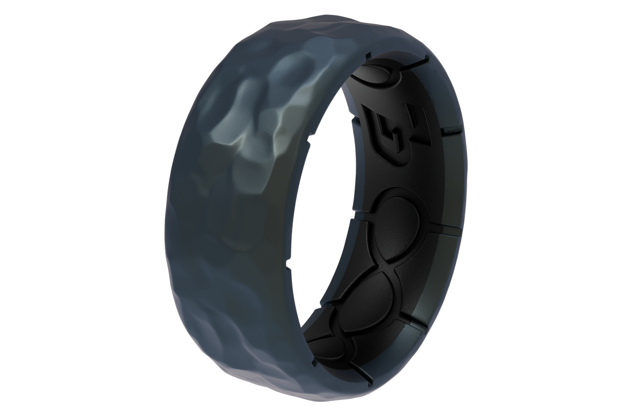 Zeus Hammered Deep Cobalt Ring from Groove Life
