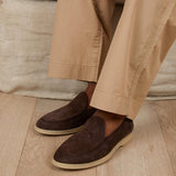 Men's Chocolate Suede Viaggio Loafer From Del Toro Shoes