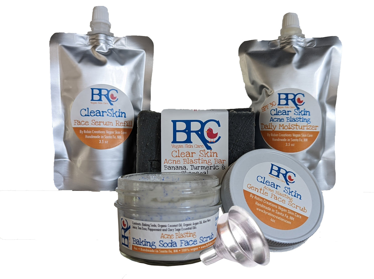 Clear Skin Deluxe Healing Facial Bundle w/ Free Healing Cleansing Bar from By Robin Creations
