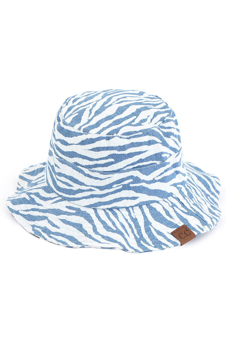 C.C ZEBRA PRINT BUCKET HAT from Madeline Love