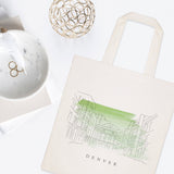 Denver Cityscape Cotton Canvas Tote Bag from The Cotton & Canvas Co.
