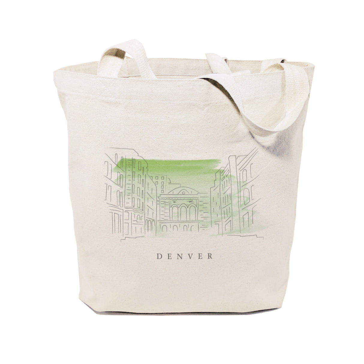 Denver Cityscape Cotton Canvas Tote Bag from The Cotton & Canvas Co.