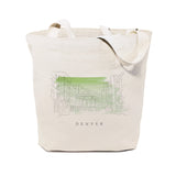 Denver Cityscape Cotton Canvas Tote Bag from The Cotton & Canvas Co.