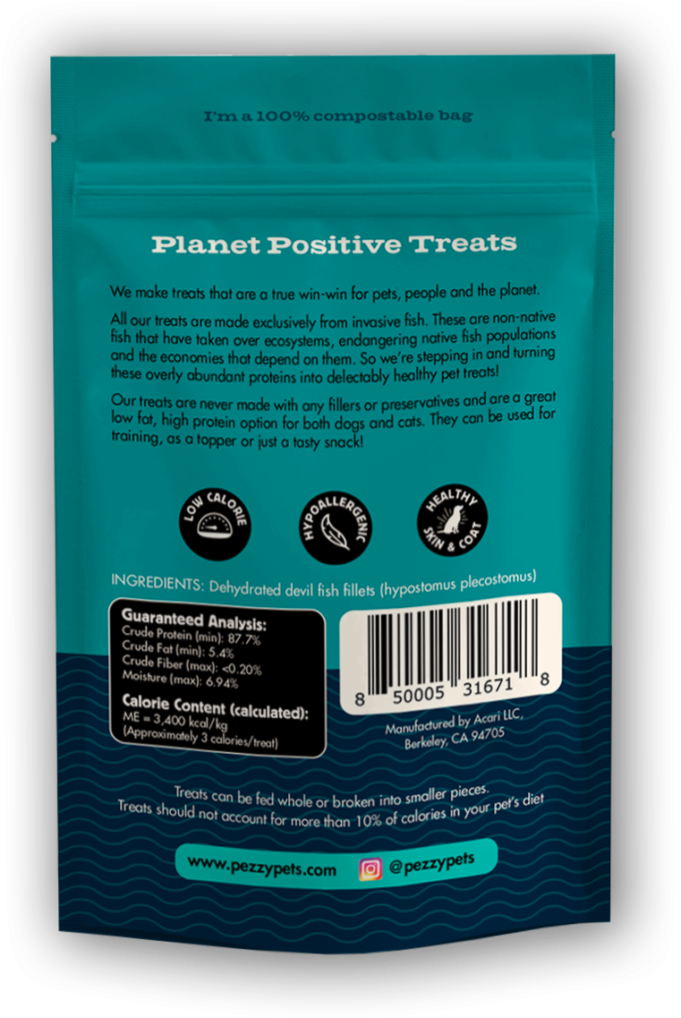 Devil Fish Strips (Single Ingredient) from Pezzy Pets
