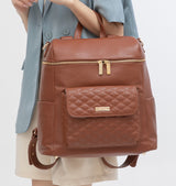 Monaco Diaper Bag | Caramel Brown From Luli Bebé
