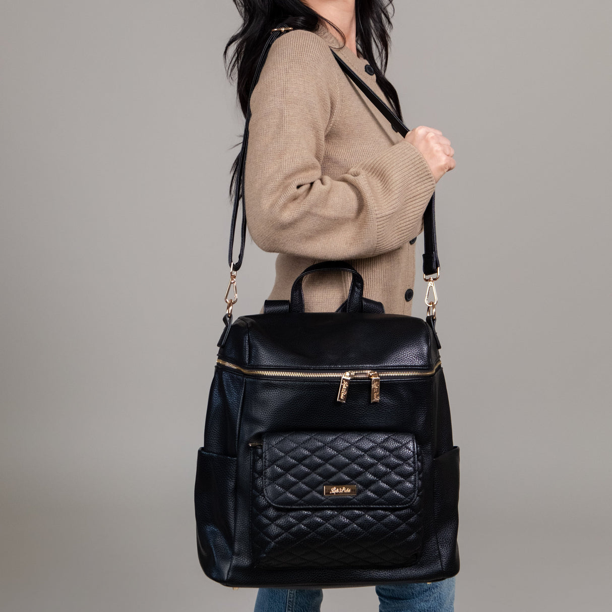 Monaco Diaper Bag | Ebony Black From Luli Bebé