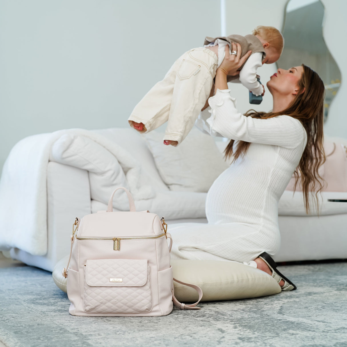 Monaco Diaper Bag | Pearl White From Luli Bebé