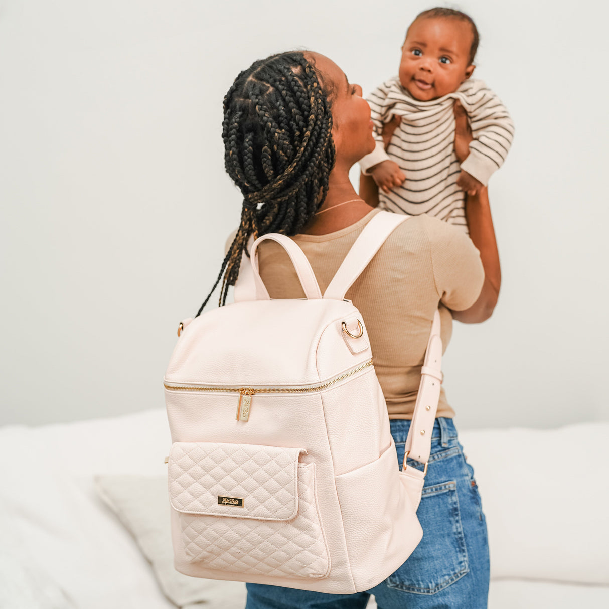 Monaco Diaper Bag | Pastel Pink From Luli Bebé