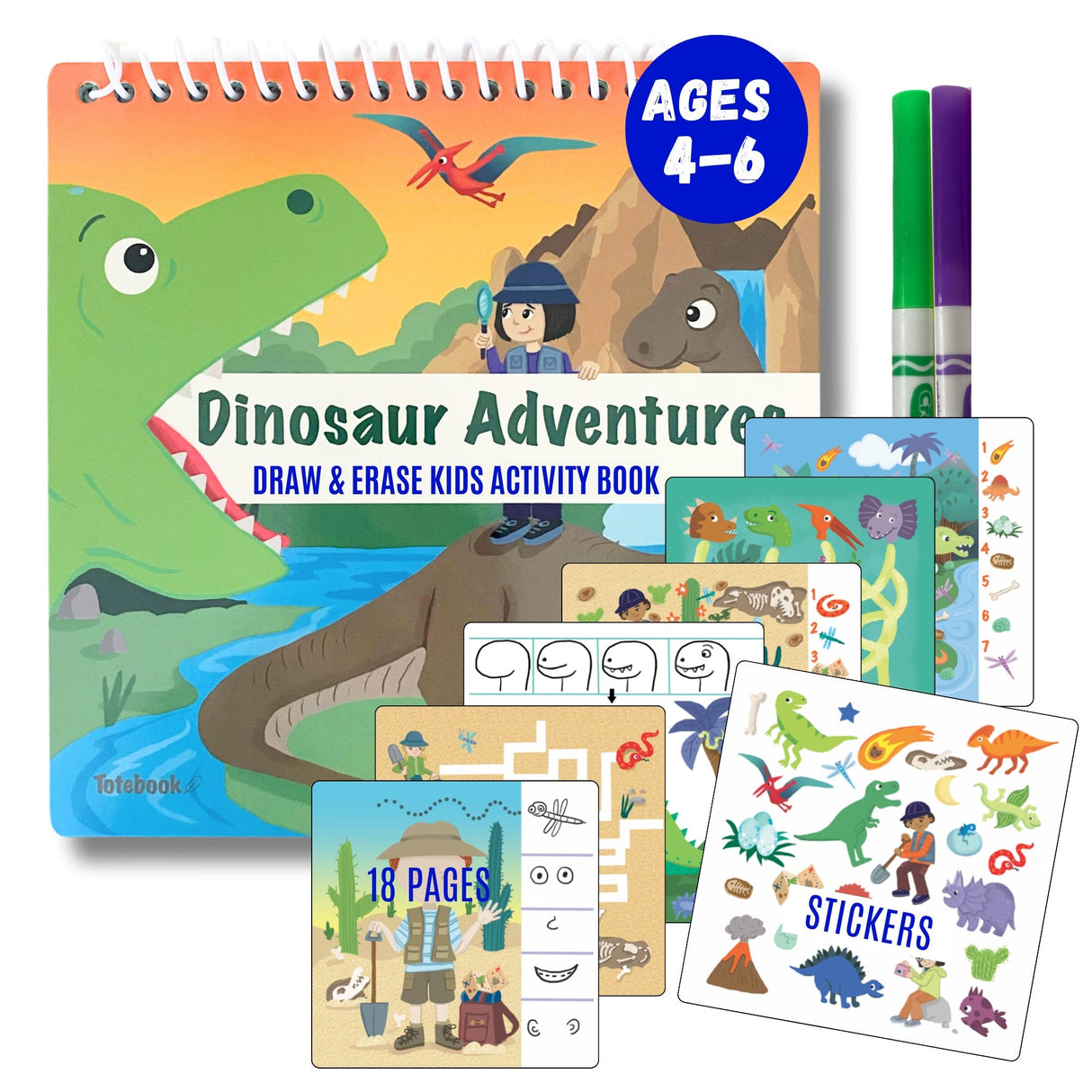 Totebook Kids Dry Erase Travel Activity Book from UnbuckleMe®