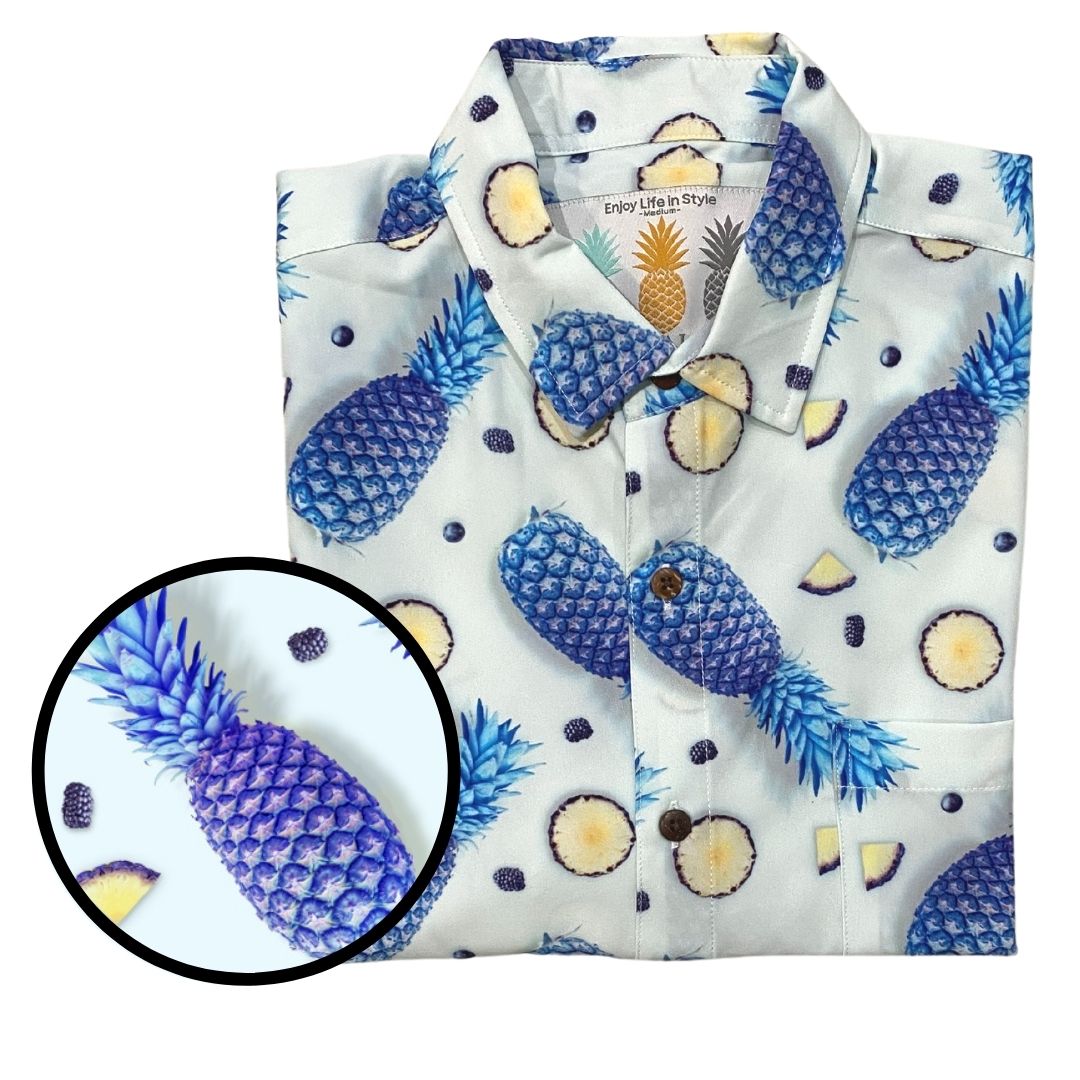 Super Stretch - Disco Pineapples Hawaiian Shirt from Tropical Bros