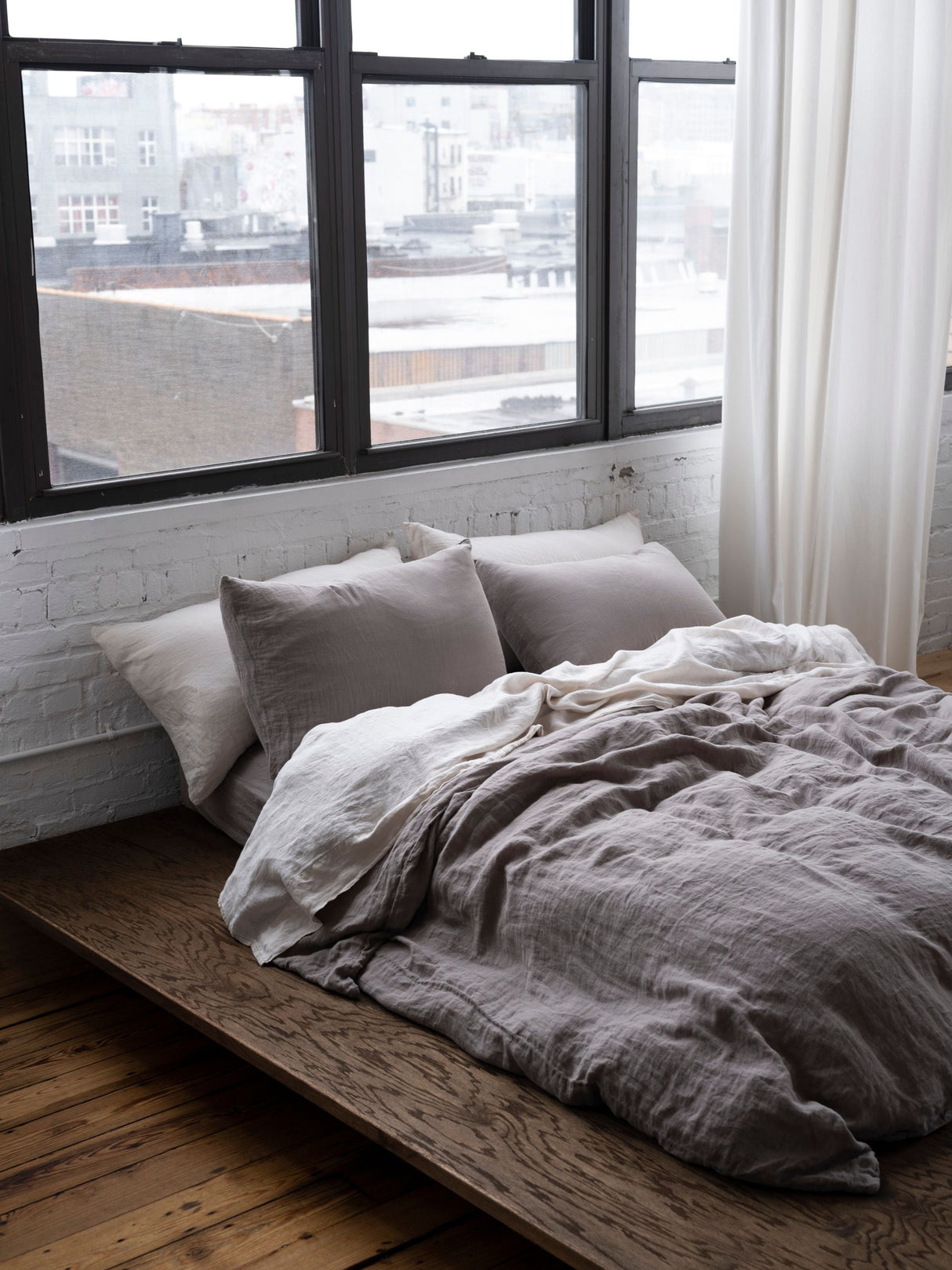 Washed Linen Sheet Set from French Presse Linens
