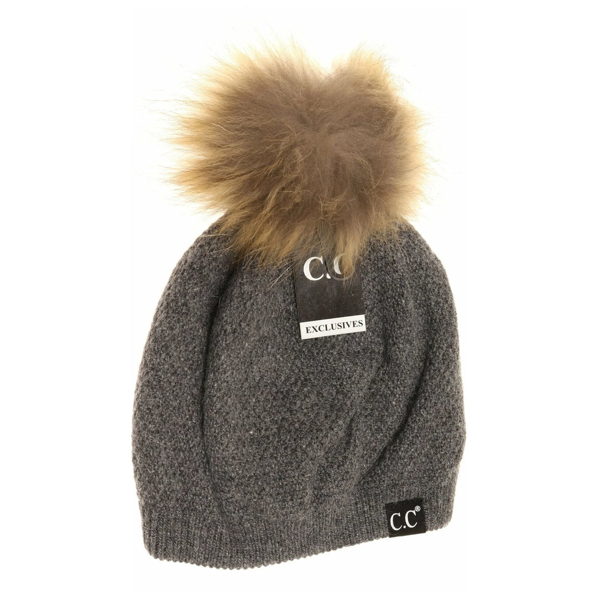 C.C Exclusive - Black Label Special Edition Waffle Knit C.C Beret from Madeline Love