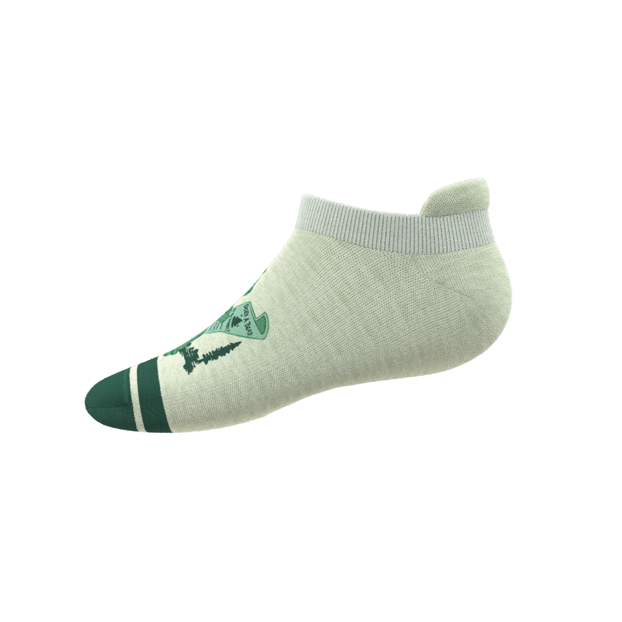 The Does A Bear | Green Toilet Bear Heel Hammock™ Ankle Socks from Shinesty