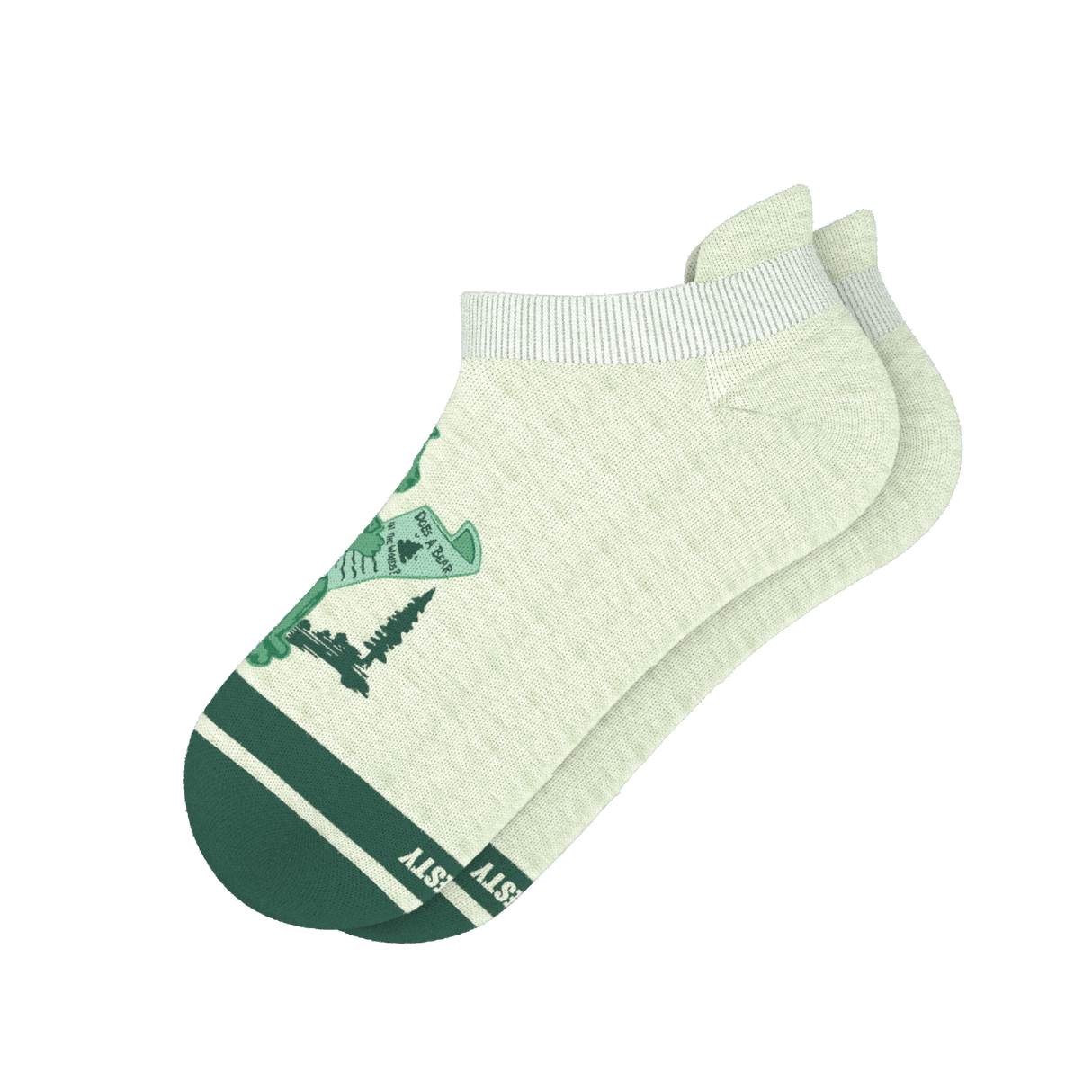 The Does A Bear | Green Toilet Bear Heel Hammock™ Ankle Socks from Shinesty