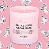 YOU'RE DOING GREAT CANDLE from Ryan Porter