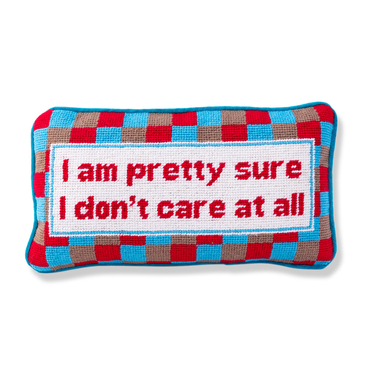 Don't Care Needlepoint Pillow from Furbish Studio