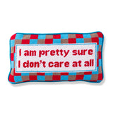 Don't Care Needlepoint Pillow from Furbish Studio