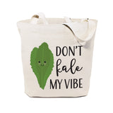 Don't Kale My Vibe Cotton Canvas Tote Bag from The Cotton & Canvas Co.