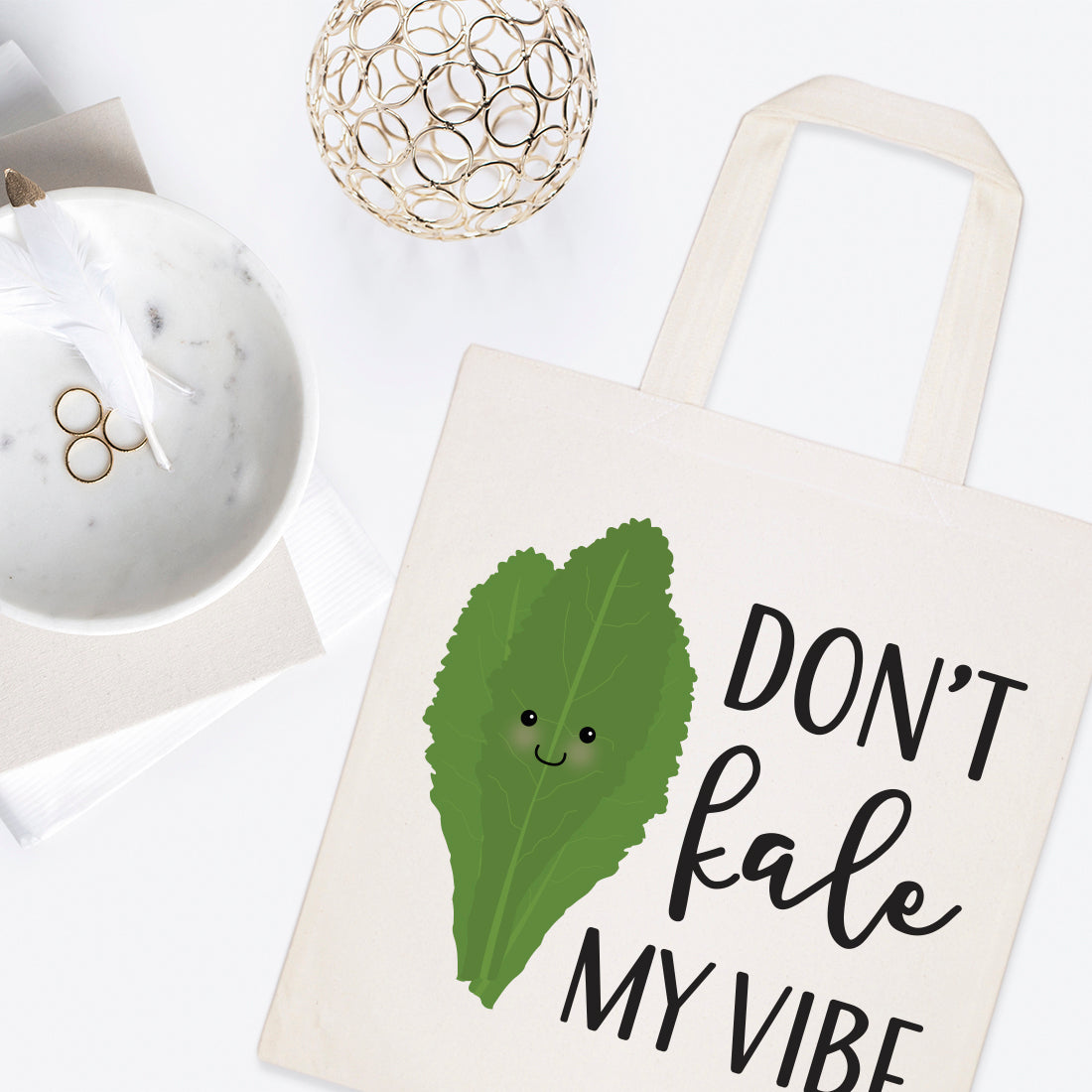 Don't Kale My Vibe Cotton Canvas Tote Bag from The Cotton & Canvas Co.