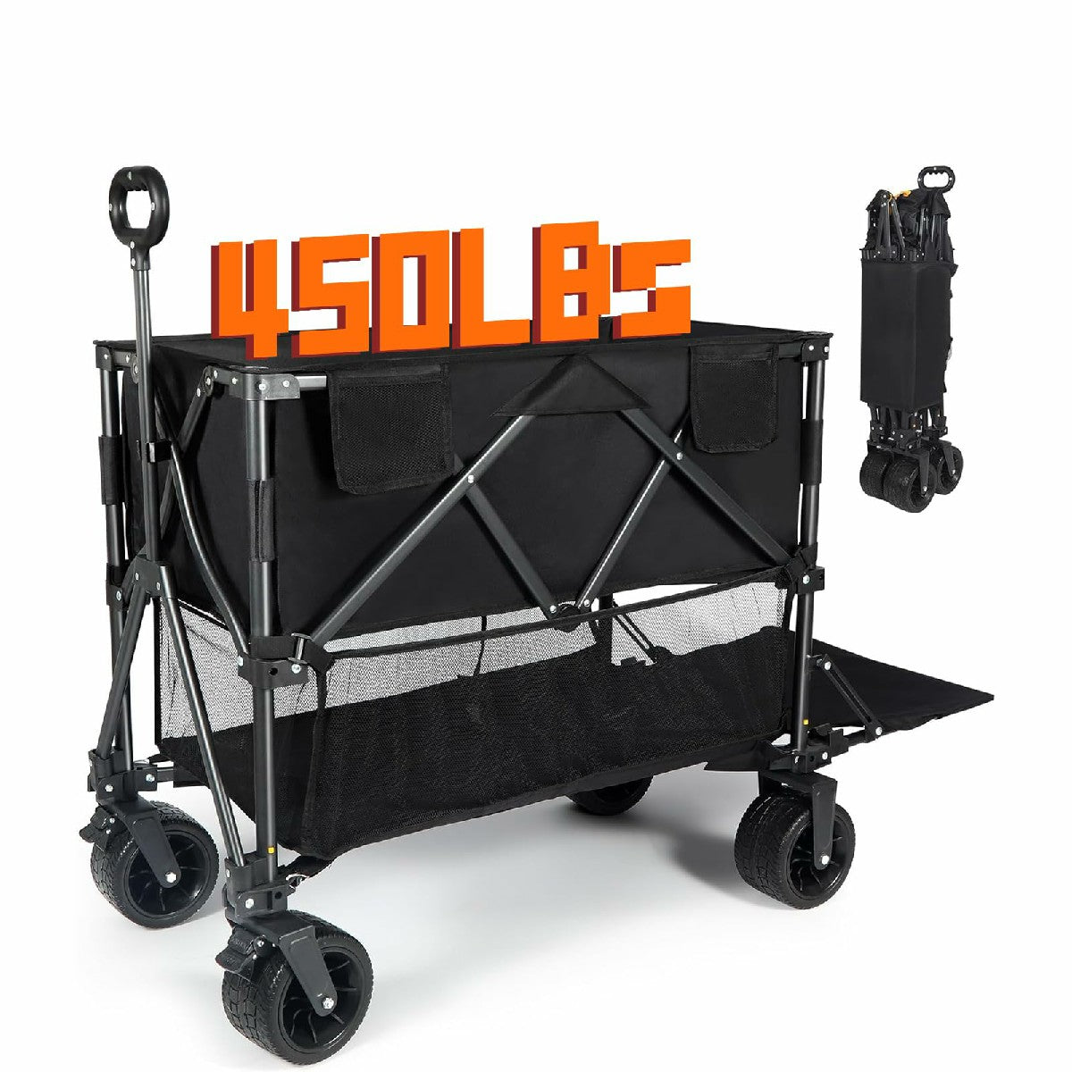 Large Collapsible Double Decker Wagon, 450lbs Heavy Duty From Redcamp