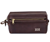Double Zipper Toiletry Bag All for American from Lifetime Leather Co.