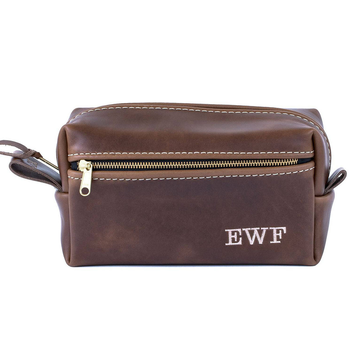 Double Zipper Toiletry Bag All for American from Lifetime Leather Co.