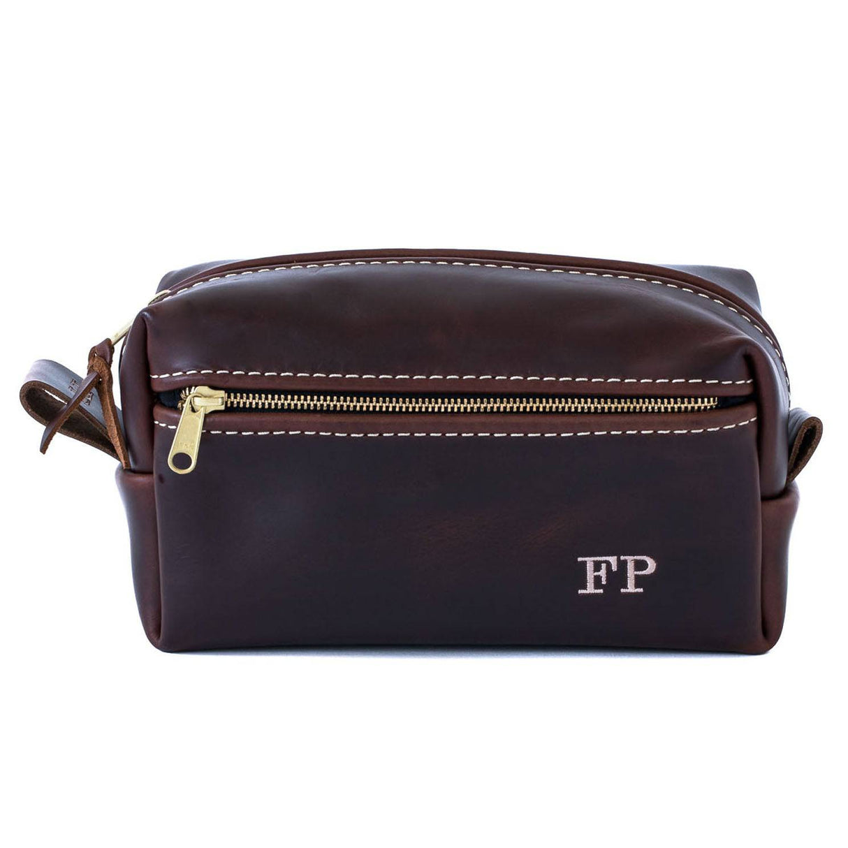 Double Zipper Toiletry Bag All for American from Lifetime Leather Co.
