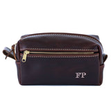 Double Zipper Toiletry Bag All for American from Lifetime Leather Co.